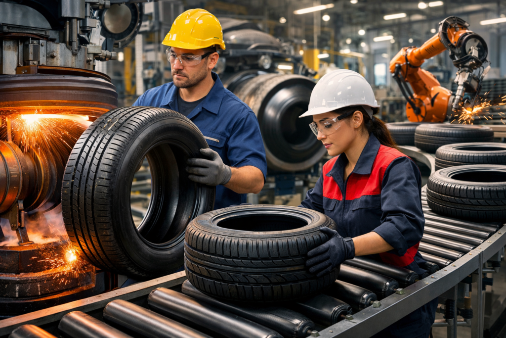 como é o processo de fabricação de pneus modernos